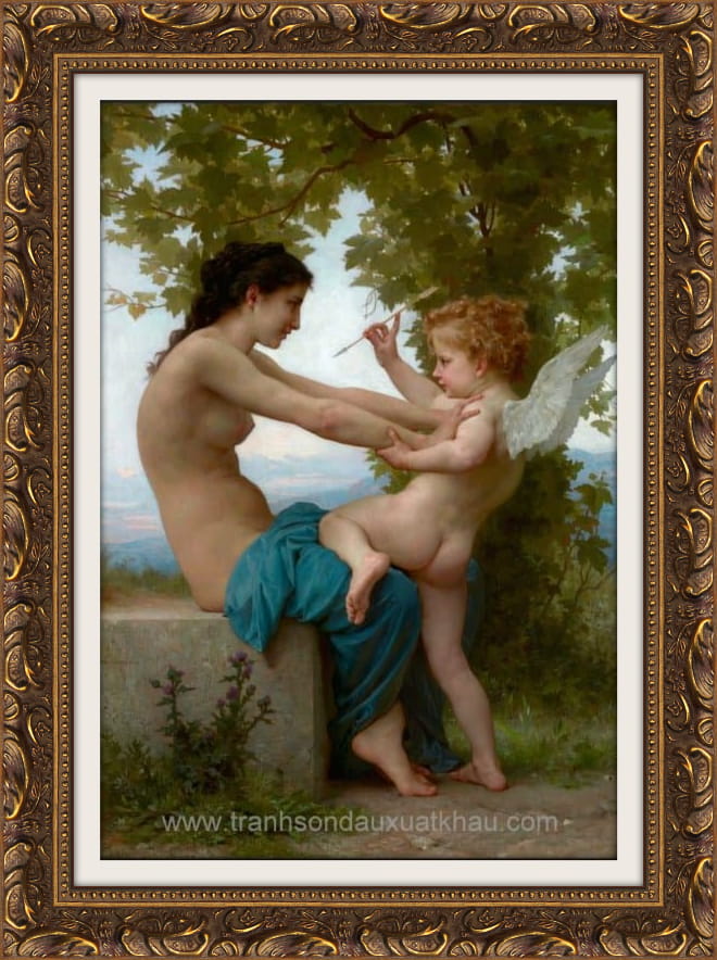 A Young Girl Defending Herself Against Eros