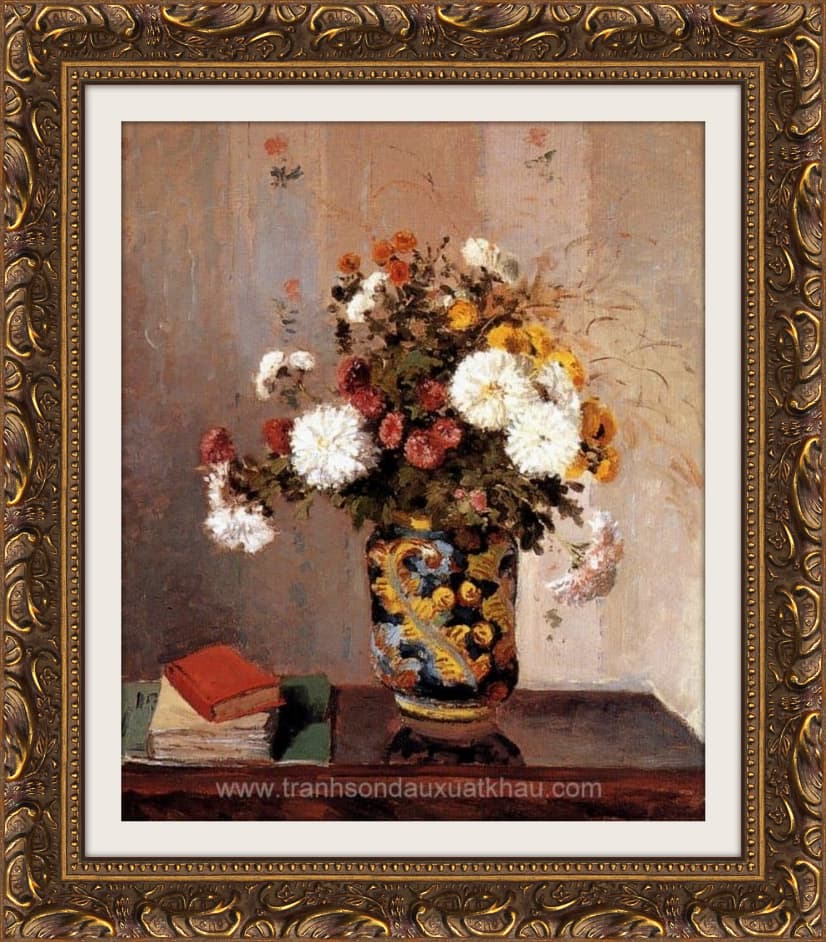 Chrysanthemums in a Chinese Vase