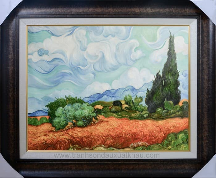 A Wheatfield, with Cypresses - KHO-0121